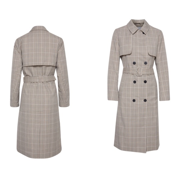 Burberry style check trench coat - Picture 2 of 7